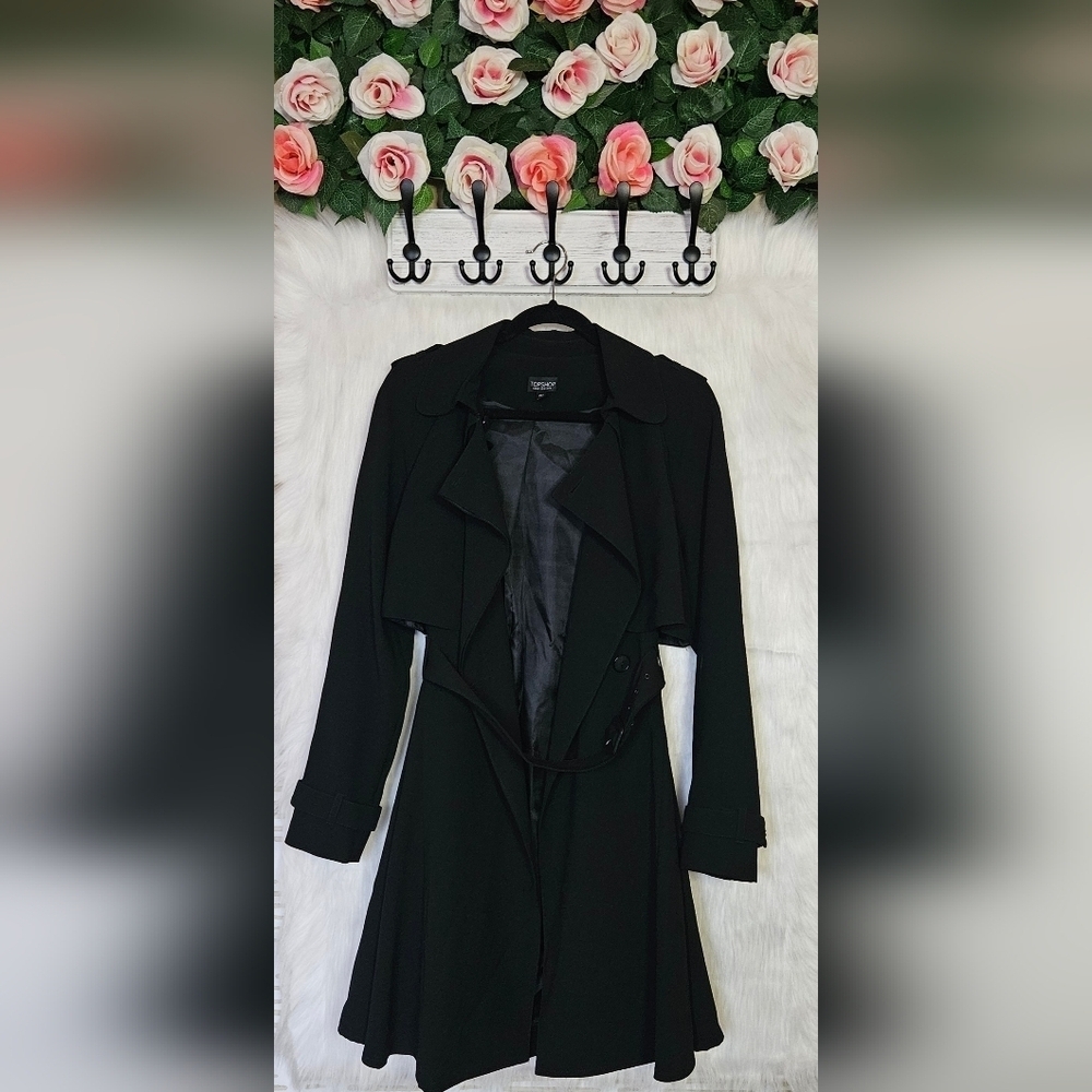 TOPSHOP *Ultra Rare* Classic A-Line Caped Trenchcoat (NWOT) - Picture 3 of 9